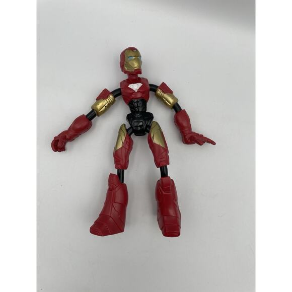 Marvel Hasbro Avengers Iron Man Bend & Flex 2019 Gold Red Action Figure 6" toy - Picture 1 of 7